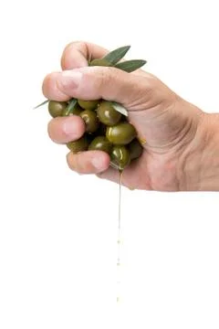 Handful of olives Stock Photos