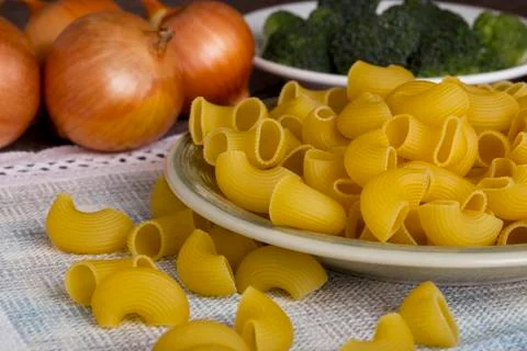 Handful of pasta 库存照片