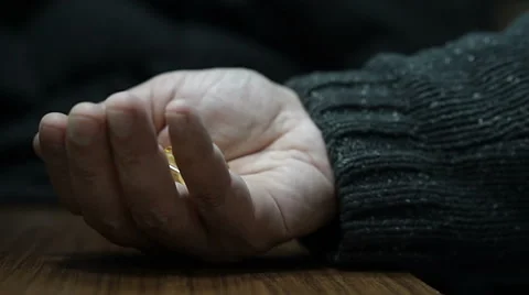 Handful of pills Stock Footage 58948820