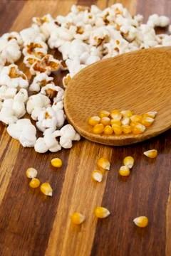 Handful of popcorn Stock Photos