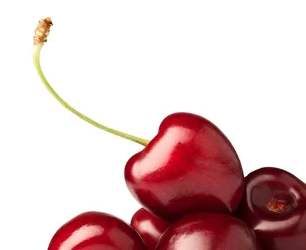 Handful of a red cherry Stock Photos