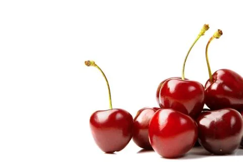 Handful of a red cherry Stock Photos