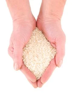 Handful of rice Stock Photos