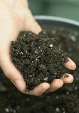 Handful of soil Stock Photos