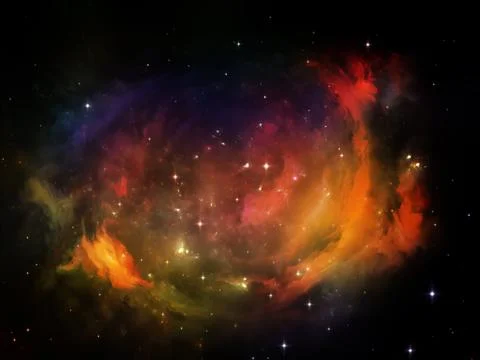 Handful of Space Stock Illustration