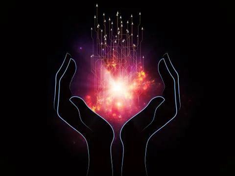 Handful of Technology Stock Illustration