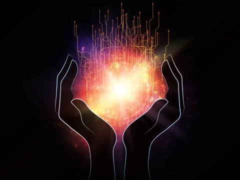 Handful of Technology Stock Illustration