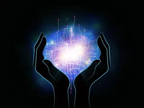 Handful of Technology Stock Illustration