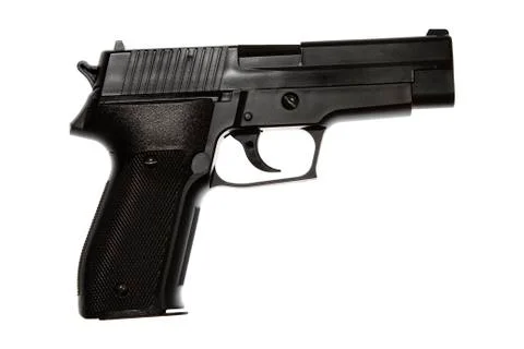 Handgun isolated on plain background Stock Photos