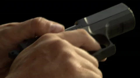 Handgun reloading 스톡 동영상 450185