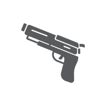 Handgun simple vector illustration Stock Illustration