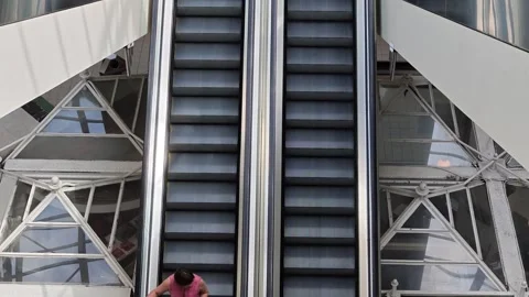 HandHandheld wide Video of a clock face in St Stephens Green Shopping center. Stock Footage 340040109
