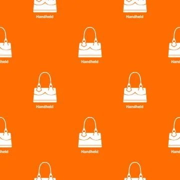 Handheld bag pattern vector orange Illustrazione stock