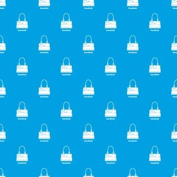 Handheld bag pattern vector seamless blue イラスト素材