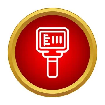 Handheld barcode scanner device icon for retail business Stock Illustration