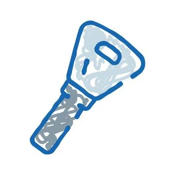Handheld barcode scanner device line art drawing Stock-Illustration