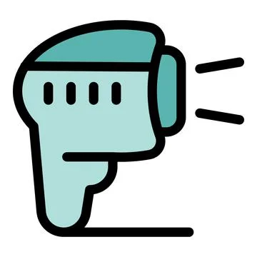 Handheld barcode scanner emitting light beams for product identification Stock-Illustration