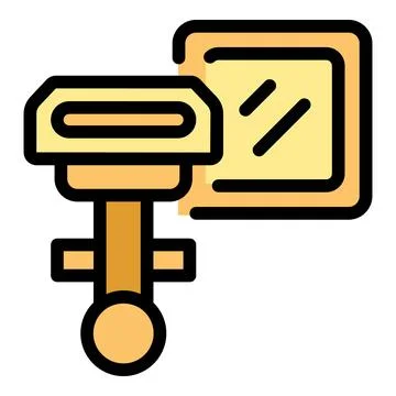 Handheld barcode scanner reading code from box label Illustrazione stock