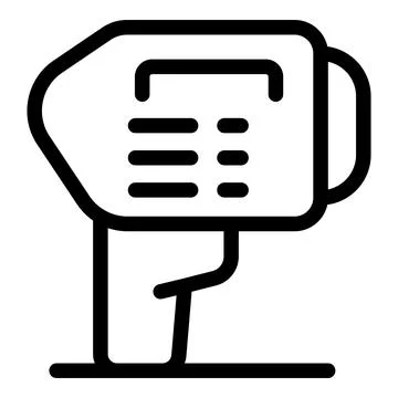 Handheld barcode scanner scanning a barcode icon 스톡 일러스트