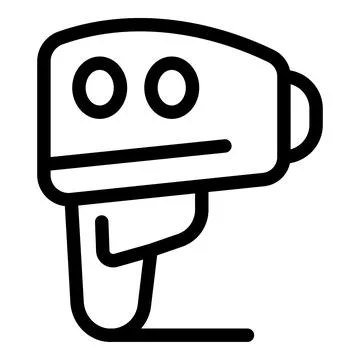 Handheld barcode scanner standing on a surface icon Illustrazione stock