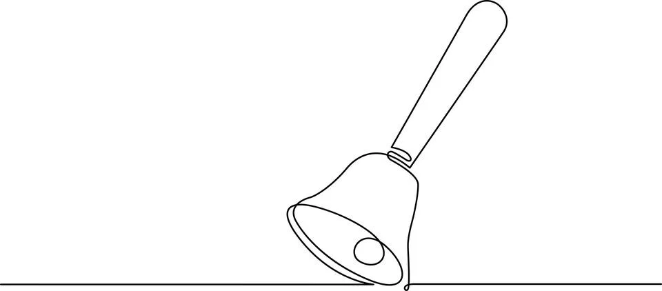 Handheld bell icon with clapper ready to ring Vector 스톡 일러스트