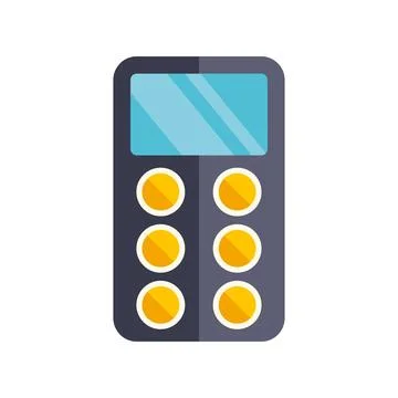 Handheld calculator icon representing mathematics and accounting Stock Illustration