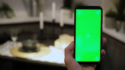 Handheld Camera: Point of View of Man at Modern Room Sitting on a Chair Using Stock Footage 143528295