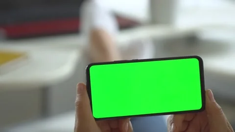 Handheld Camera: Point of View of Woman at Modern Room Sitting on a Chair Using Video stock 138267920