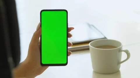 Handheld Camera: Point of View of Woman at Room Sitting on a Chair Using Phone Stock Footage 141204064