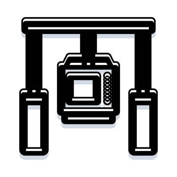 Handheld camera stabilizer icon producing smooth videography Stock Illustration