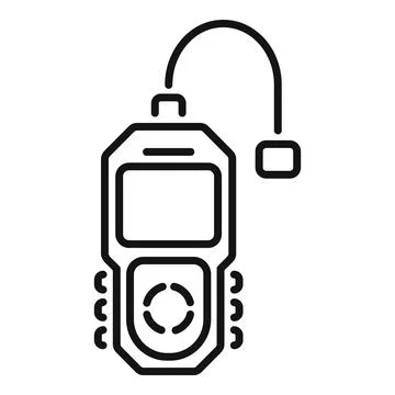 Handheld car diagnostic scanner tool showing engine error codes icon Illustrazione stock