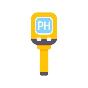 Handheld digital ph meter testing acidity icon Illustrazione stock