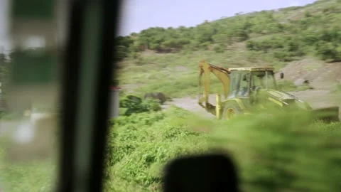 Handheld driving through Caribbean town in St Barths Stock Footage 168773345