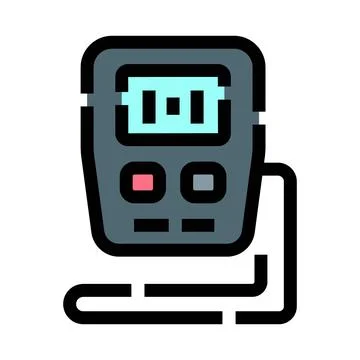 Handheld electrical meter device measuring voltage current Stock Illustration