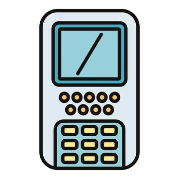 Handheld electronic device icon for technology representation Stock Illustration