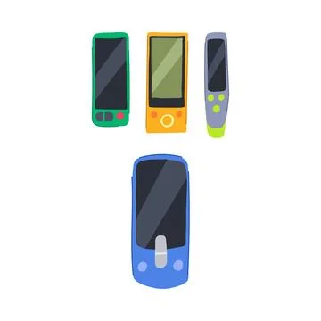 Handheld electronic language translator devices for communication Stock Illustration