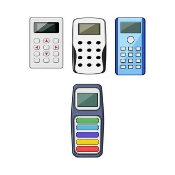 Handheld electronic response voting clickers set Stock Illustration