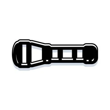 Handheld flashlight providing portable light and utility Stockillustratie