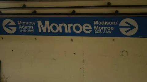 Handheld Footage Of Inside Chicago Blue Line Train Station 3 Stock Footage 252089344