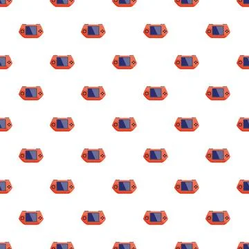Handheld game console pattern creating a playful background Stock Illustration