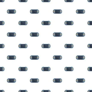 Handheld game console pattern repeating on white background 스톡 일러스트
