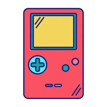 Handheld Game Device Icon Flat Design Vector Stock Illustration