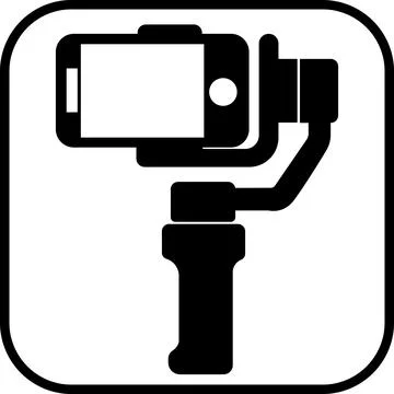 Handheld gimbal stabilizer for smartphone camera Stock Illustration