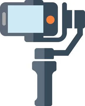 Handheld gimbal stabilizer for smartphone camera icon Stock Illustration