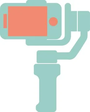 Handheld gimbal stabilizer for smartphone camera icon Stock Illustration