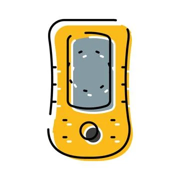 Handheld gps device guiding navigation and outdoor adventure Stock Illustration