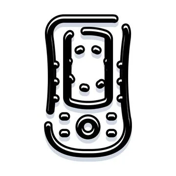 Handheld gps device navigating with location services icon Stock Illustration