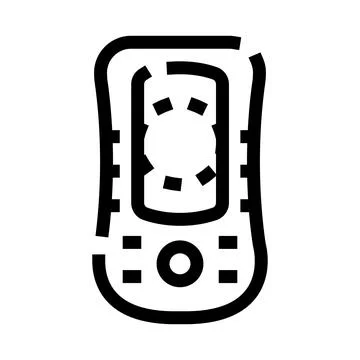 Handheld gps device vector icon for navigation tracking Illustrazione stock