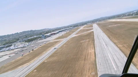 Handheld Helicopter Landing Stock Footage 113238131