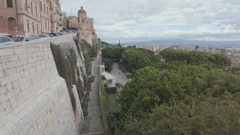 Handheld High Angle of Historic Architecture and Lush Green City Parks in 動画素材 337724934
